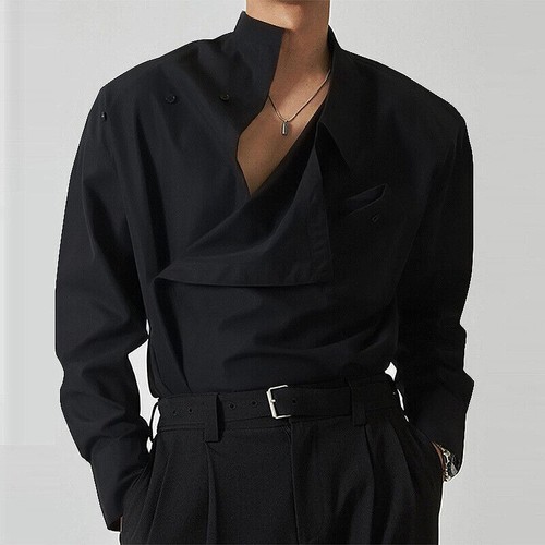 Men's Shirt Fashion Casual Slim Shirts Long Sleeve Button Down Top Blouse New - Bild 10 von 12