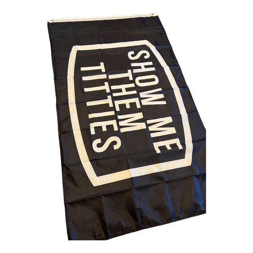 Show me them titties Flag 3x5 ft Polyester American Flag Banner Decor NEW funny - Picture 3 of 6