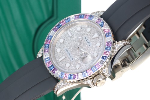Rolex 126679SABR Yacht-Master 'Cotton Candy' Oysterflex Pave Diamond - Picture 7 of 7