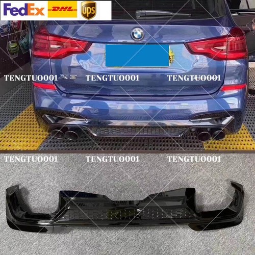 FOR BMW X3 G01 M SPORT 2017-21 M-PERFORMANCE GLOSS BLACK REAR DIFFUSER X3M STYLE - Picture 1 of 3