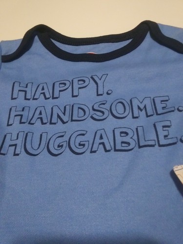 Swiggles Infant Baby Happy Handsome Huggable Short Sleeve One-piece 3-6 month - Imagen 2 de 4