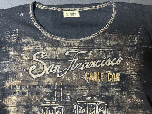 100% Baumwolle Damen San Francisco Print Langarmshirt mit Strass Details - Bild 4 von 8