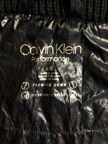 Calvin Klein Performance Down-Filled Hooded Puffer Women's Jacket Black Size L - Picture 4 of 13