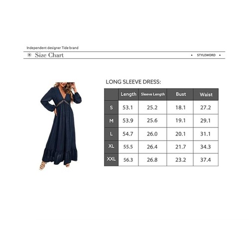 NWT NEW Black Maxi Dress Swiss Dot V Neck Dress Flowy Boho Long Sleeve - Picture 12 of 12