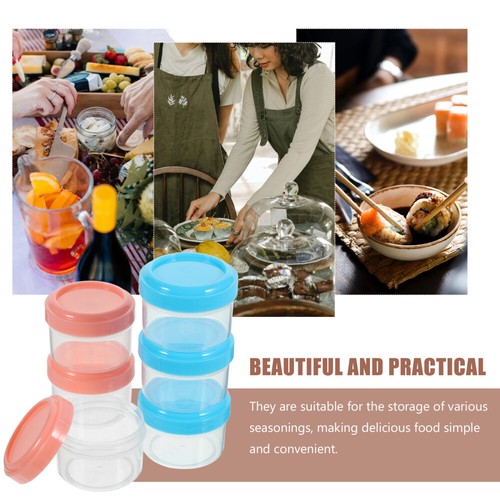 6 Pcs Sauce Cup Dressing Containers with Lids Food Storage Travel - Picture 8 of 12