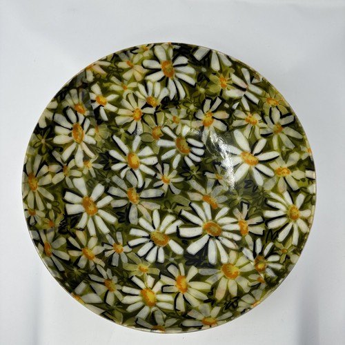 Vintage 1960's Retro Daisies 11" Fiberglass Serving Bowl - Picture 6 of 10