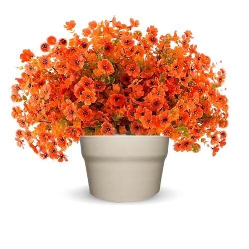 18 Pcs Artificial Mums Flowers,Fall Porch Decor Flower,Non Fading Fake Mums - Picture 2 of 6
