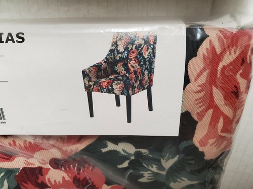 New IKEA Sakarias Armchair Cover Lingbo Floral Multicolor Dark Discontinued - Picture 3 of 6