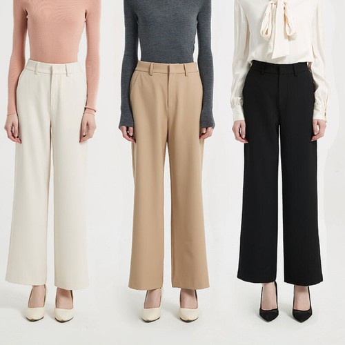 Business Lady Wide Leg Dress Pants High Elastic Waisted Suit Trousers Casual - Picture 2 of 16