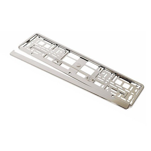 2 x "SUPER CHROME" EFFECT NUMBER PLATE HOLDER SURROUND CAR - Picture 3 of 6