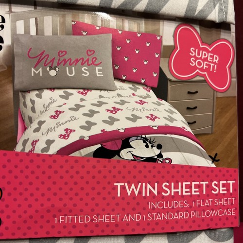 Disney Minnie Mouse Twin Sheet Set NEW T21 - Picture 4 of 4