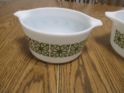 LOTE DE 3 CAZUELAS PYREX VERDE CUADRADAS VERDE FLOR JUEGO 473 474-B 475-B - Imagen 14 de 21