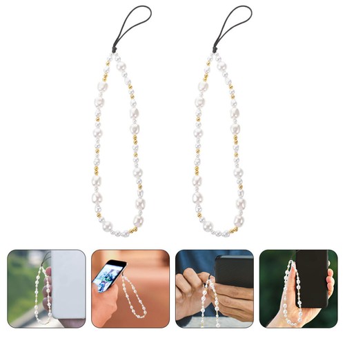 8 pcs Phone Charms Beaded Phone Chain Decorative Phone Strap Charm For Women - Zdjęcie 12 z 12