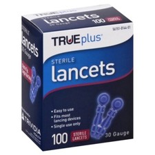 TRUEplus Sterile Lancets, 30 Gauge, 100 Count