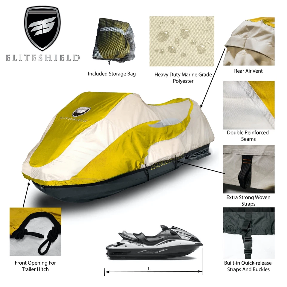EliteShield Sea Doo XP Jet Ski PWC Cubierta Impermeable Remolcable Resistente Foto 2 de 4