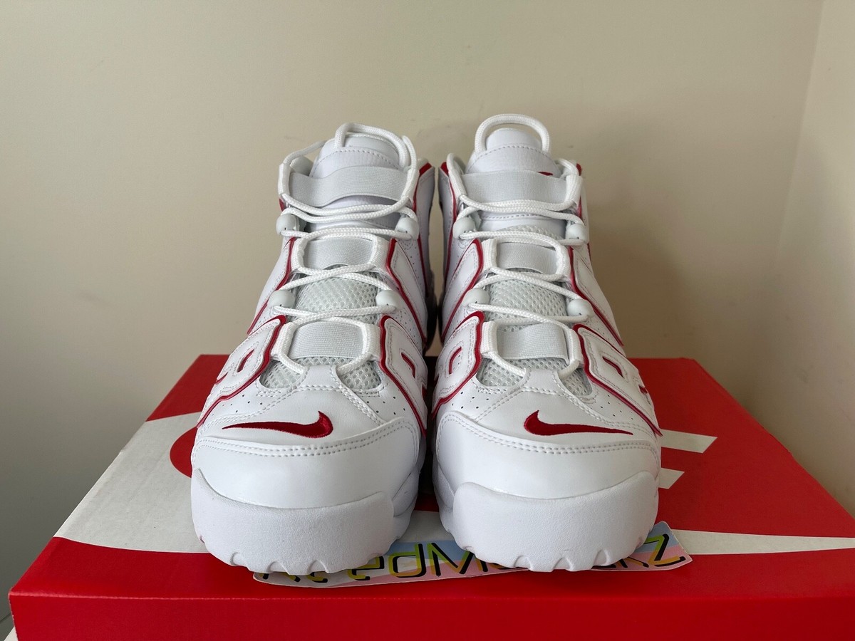 Nike Air More Uptempo '96 White Varsity Red 2021 DAMAGED BOX