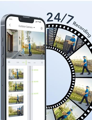 GNCC Telecamera Wi-Fi Esterno 2K Videocamera Sorveglianza Esterno, Visione Nottu - Foto 4 di 7
