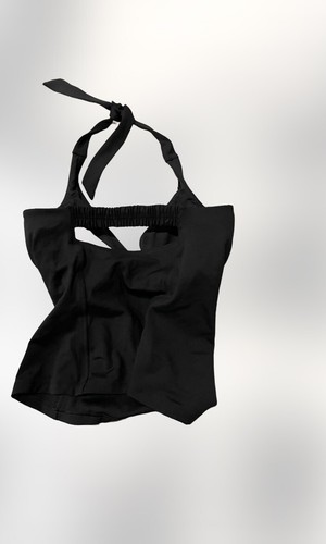 Tankini halter esculpido negro Athleta talla 32D/DD NUEVO CON ETIQUETAS - Imagen 4 de 5