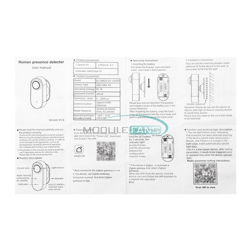 Tuya Zigbee Millimeter Radar Welle menschliche Anwesenheit Detect Sensor PIR Bewegungssensor - Bild 15 von 24
