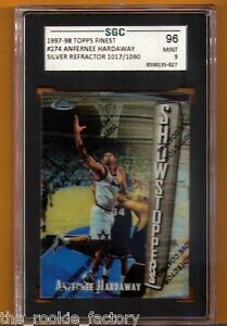 1997-98-Topps-Finest-274-Anfernee-Hardaway-Silver-Refractor-SGC-Graded-MINT-9