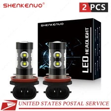 Pair of H11 LED Fog Light Bulbs for RAM 1500 2500 3500 2019 2020 6000K White