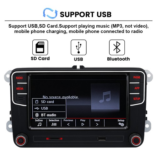 7 inch RCD780 PRO Autoradio Carplay Android Auto PQ Plug 6RD035187B RCD360 PRO 3 - Bild 5 von 18