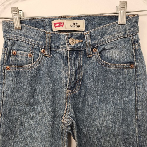 Levis 550 Jeans Youth Boys 24X22 8 Reg Relaxed Fit Denim Blue EUC - Picture 3 of 8