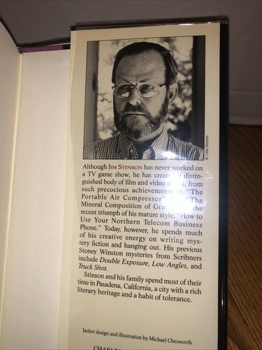 Signiert - TV SAFE Jim Stinson 1. Auflage 1991 Mystery Hardcover & Schutzumschlag - Bild 9 von 9