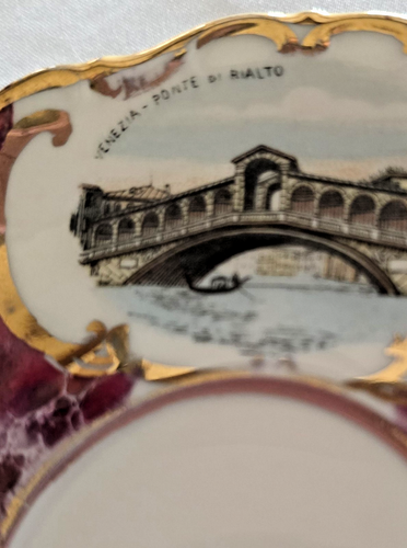 Demitasse Porcelain Cup and Saucer Pair Venice Souvenir Grand Canal & St. Marks - Picture 9 of 20