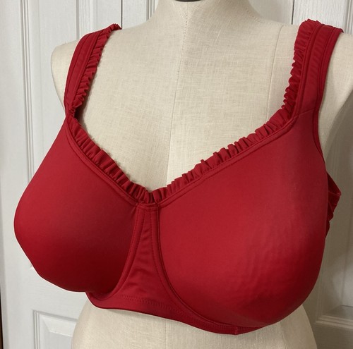 Amoureuse 48DD Plus Size Bra Comfortable Intimate Wear Ruffles Smooth Underwired - Picture 7 of 13