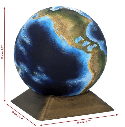 Decorative child urn for ashes Earth shaped baby urn - Picture 2 of 10
