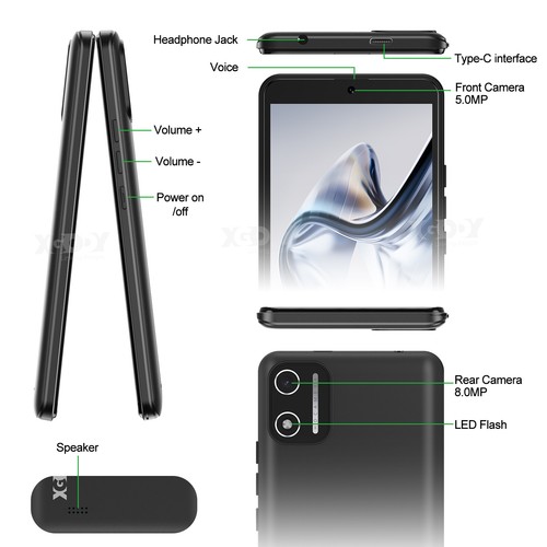 2025 Nowy telefon komórkowy bez umowy Android 14 Smartphone 6,5" Dual SIM 2GB + 32GB 8-Core - Zdjęcie 19 z 45