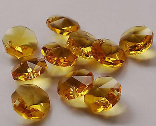 50Pcs Crystal Octagon A-Grade 14mm 1 Hole Colorful Machine Cut For Suncatcher - Picture 23 of 36