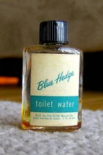 RARE 1950s TINY PERFUME BOTTLE Blue Hedge toilet water FULLER BRUSH COMPANY old
