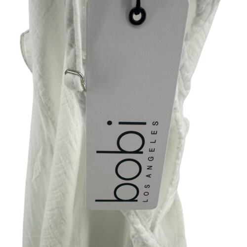 NEW Bobi Los Angeles White Cami V Neck Midi Handkerchief Dress Sz Med - Picture 4 of 10