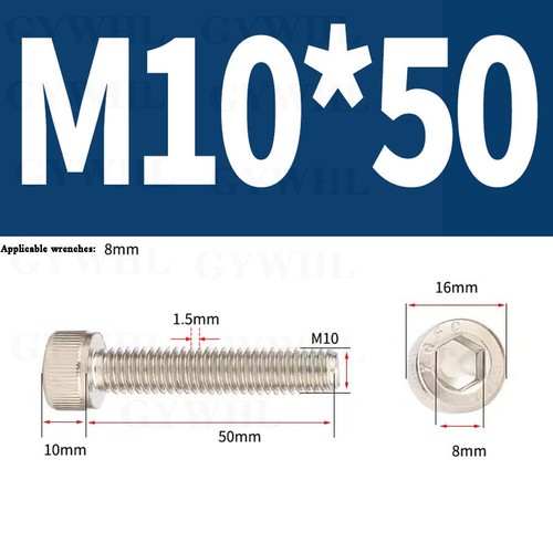 Nickel Plated Cap Screws Hexagon Socket Head Allen Key Bolts High Tensile 12.9 - Picture 172 of 254