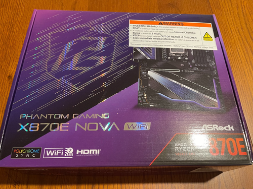 ASRock X870E NOVA WIFI AM5 AMD X870E SATA 6Gb/s ATX Motherboard - Imagen 2 de 3