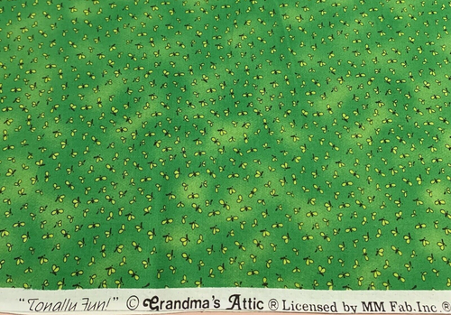 Tonally Fun Glühwürmchen Insekt Vintage Stoff von Omas Dachboden für MM Fab Green BTHY - Bild 11 von 12