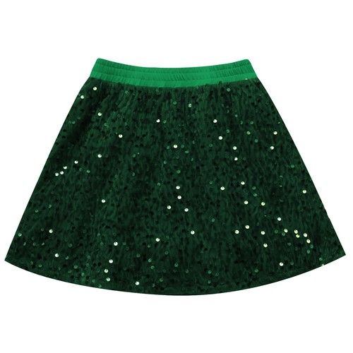 Kids Girls Sequins Dance Velvet Casual Skirt Shiny A-Line Skirts Christmas - Picture 25 of 95