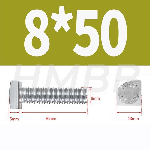 Pernos de cabeza cuadrados M4 - M12 con cabeza pequeña acero inoxidable métrico hilo completo - Imagen 41 de 72