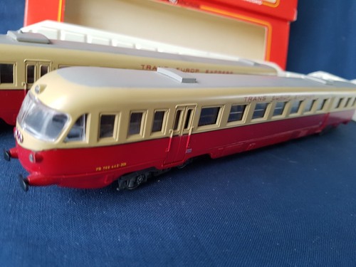 RIVAROSS1 1773 HO RED & CREAM 2 CAR DIESEL FS TEE ALN 448-201, 442-201 V.G BOXED - Foto 2 di 11