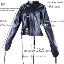 Halloween Straight Jacket Costume Body Harness Bondage Armbinder Strap Clubwear