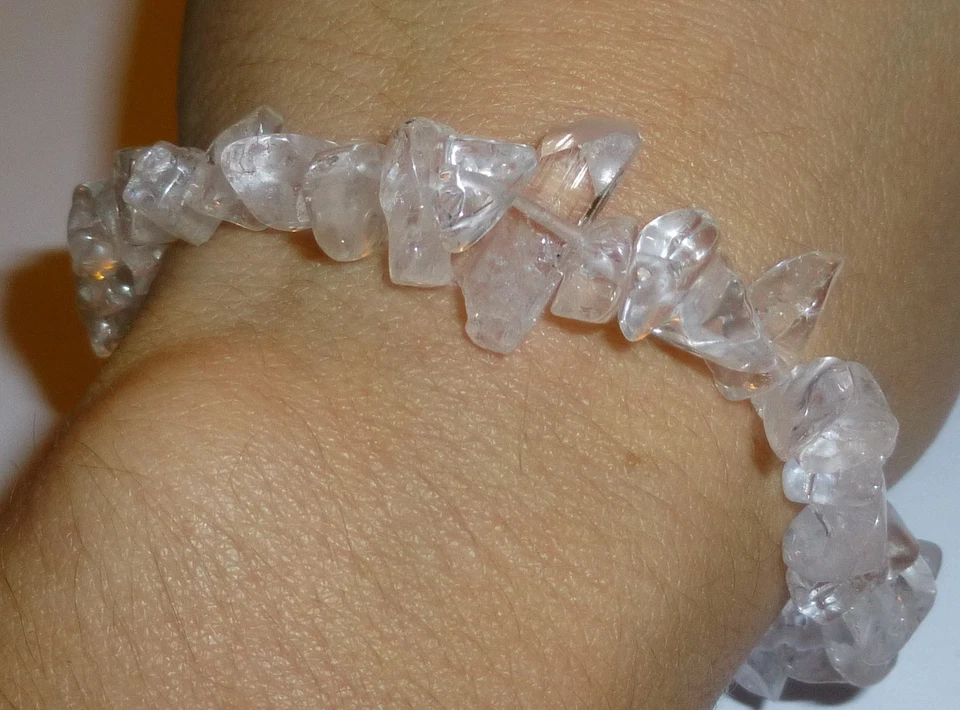 *HERMOSA PULSERA DE CRISTAL NATURAL DANBURITA LLENA DE LUZ TERMINADA FOCAL* Foto 2 de 3