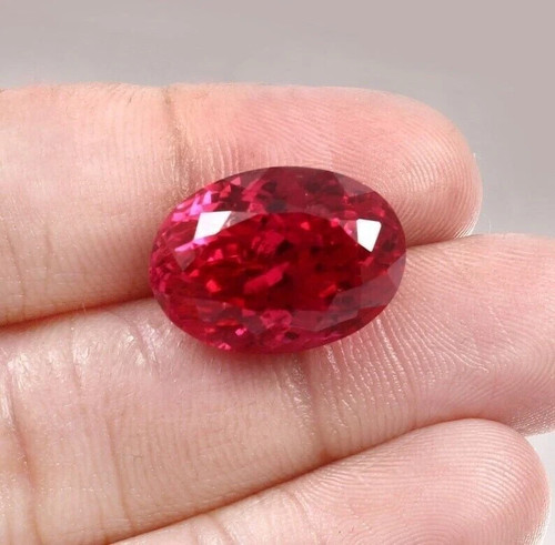 10 Ct Natural Certified Myanmar Pigeon Blood Red Ruby Oval Cut Loose Gemstone - Picture 2 of 4