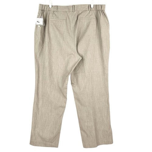 Kate Hill Women's Essential Brown Dress Pants Plus Sz 20W Straight Wide Leg NWT - Picture 2 of 13