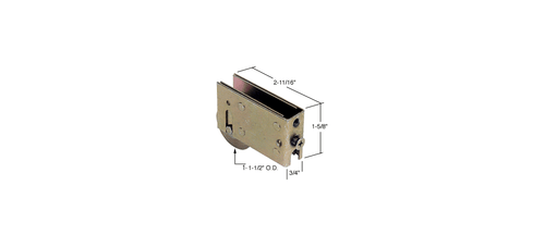 CRL 1-1/2" Steel Sliding Door Roller with 3/4" W Housing for Keller Windows - Picture 2 of 5