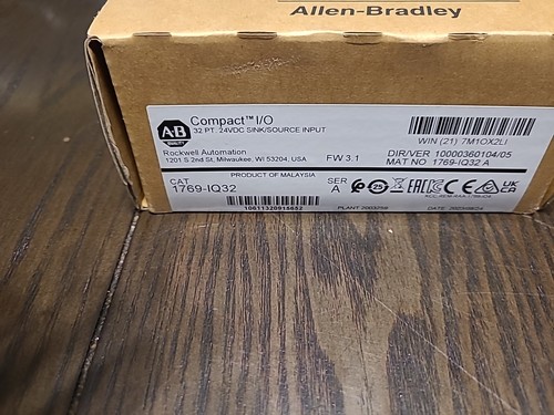1769-IQ32 AB CompactLogix 32 Pt 24VDC Input Module FW3.1 NEW Factory Sealed US - Picture 1 of 2