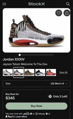 Jordan 34 for Sale | Authenticity Guaranteed | eBay