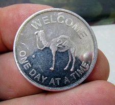 Welcome, One day at a time, Think before you drink call your sponsor token coin