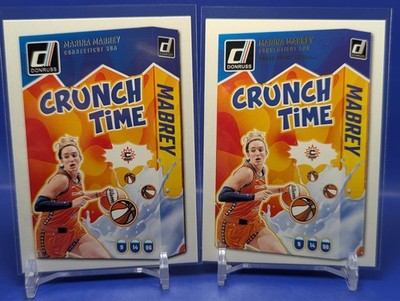 Marina Mabrey 2 Card 2025 Panini Donruss WNBA Crunch Time Base + Press Proof #13
